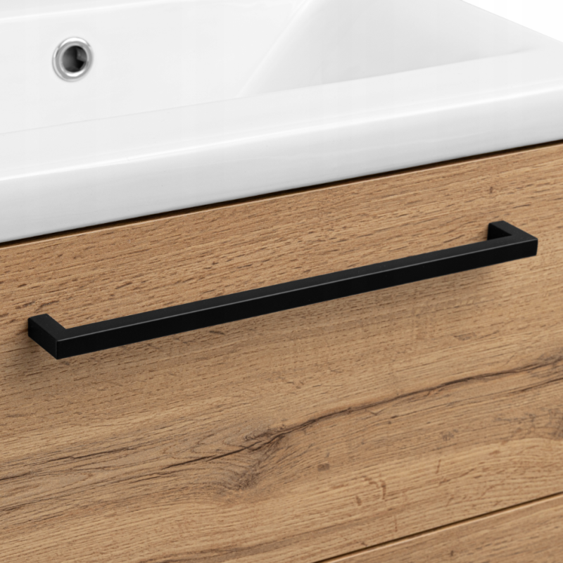 Zestaw łazienkowy ASTOR szafka wisząca z umywalką ASTER 50cm dąb wotan