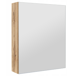 ASTOR szafka lustrzana wisząca IDA 60cm dąb wotan szklane półki