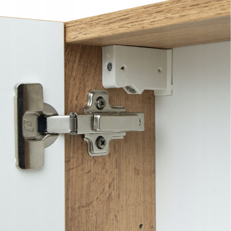 ASTOR szafka lustrzana wisząca IDA 50cm dąb wotan szklane półki