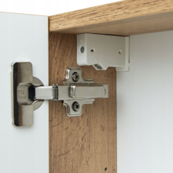 ASTOR szafka lustrzana wisząca IDA 60cm dąb wotan szklane półki