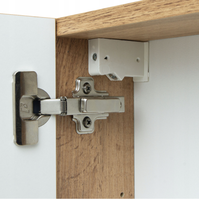 ASTOR szafka lustrzana wisząca IDA 40cm dąb wotan szklane półki