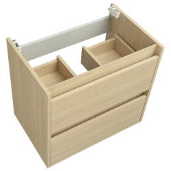 Elegancja i Funkcjonalność - Szafka z Umywalką ASTOR ARIA 60cm, Dąb, 2 Szuflady z Cichym Domykiem