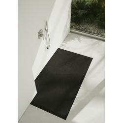Schedline Brodzik kompozytowy Stabilsound Plus® Protos Black Stone 70x120x3,5 cm, prostokątny, Gwarancja 15 lat