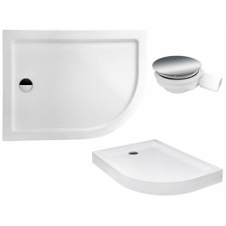 Besco brodzik asymetryczny Saturn lewy 120x90 z syfonem