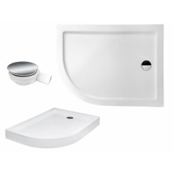 Besco brodzik asymetryczny Saturn prawy 120x90 z syfonem