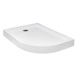 Besco brodzik asymetryczny Saturn lewy 120x90 z syfonem