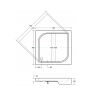 Besco brodzik kwadratowy Oskar 80x80 z syfonem