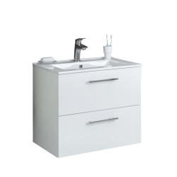 Zestaw łazienkowy DESPACITO D60 - nowoczesna szafka z umywalką, biały połysk