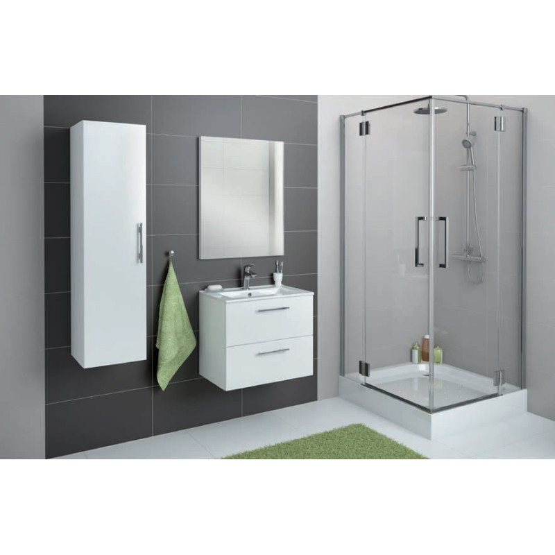 Zestaw łazienkowy DESPACITO D60 - nowoczesna szafka z umywalką, biały połysk