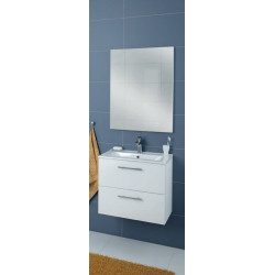 Zestaw łazienkowy DESPACITO D60 - nowoczesna szafka z umywalką, biały połysk