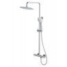 Cersanit Zen zestaw prysznicowy ścienny termostatyczny z deszczownicą chrom