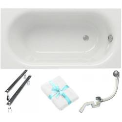 Cersanit wanna prostokątna Octavia 140x70 z syfonem i nóżkami