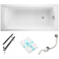 Cersanit wanna prostokątna Korat 150x70 z syfonem i nóżkami