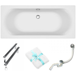 Cersanit wanna prostokątna City 170x75 z syfonem i nóżkami