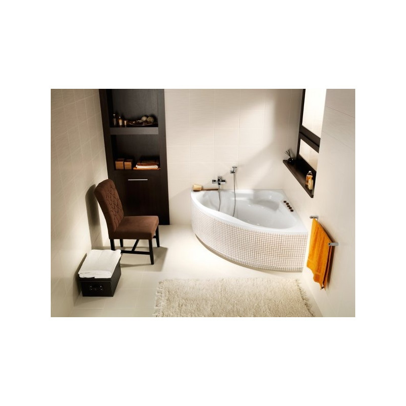 Cersanit wanna asymetryczna Venus 150x150 z syfonem i nóżkami