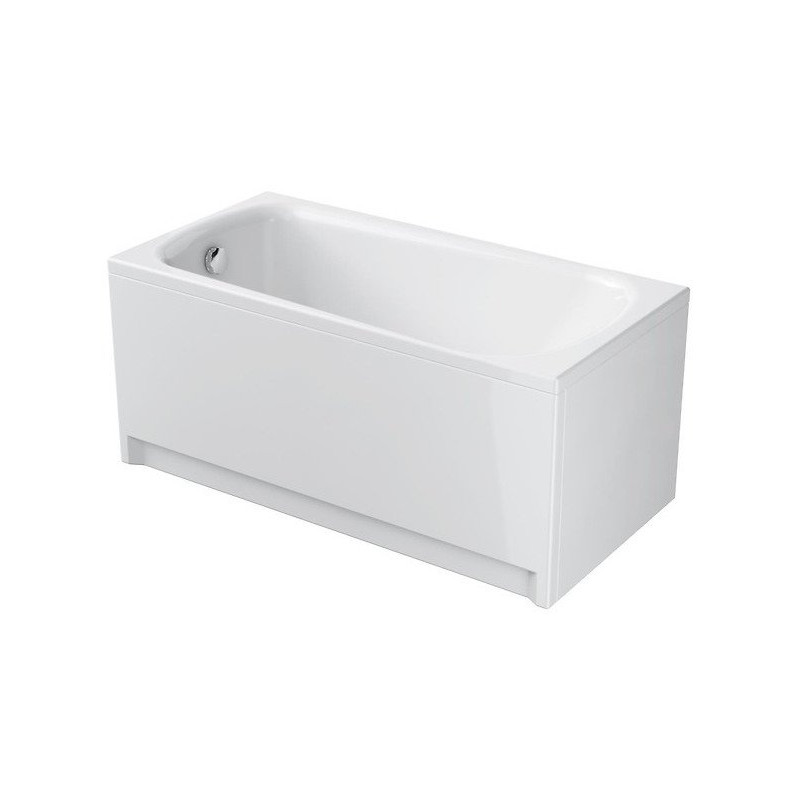 Cersanit wanna prostokątna Nao 140x70 z białą obudową, syfonem i nóżkami