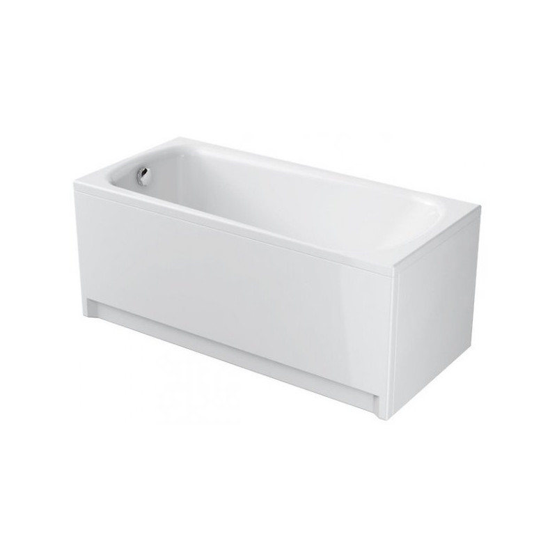 Cersanit wanna prostokątna Nao 150x70 z białą obudową, syfonem i nóżkami