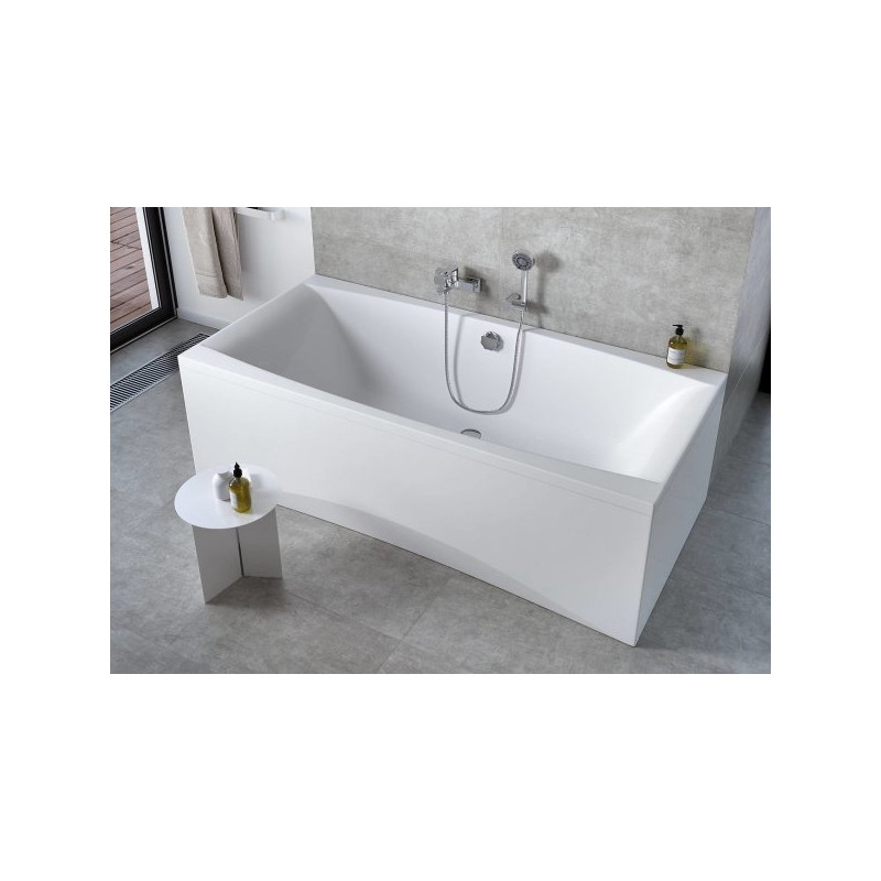 Cersanit wanna prostokątna Virgo 190x90 z białą obudową, syfonem i nóżkami