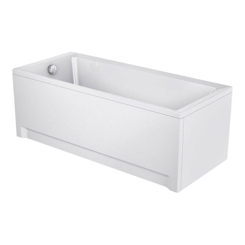 Cersanit Wanna Prostokątna Balinea 160X70 z białą obudową, syfonem i nóżkami