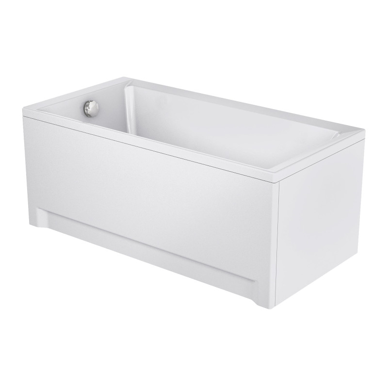 Cersanit Wanna Prostokątna Balinea 140X70 z białą obudową z syfonem i nóżkami