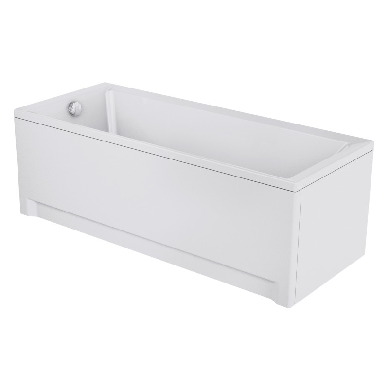 Cersanit Wanna Prostokątna Balinea 170X70 z białą obudową, syfonem i nóżkami