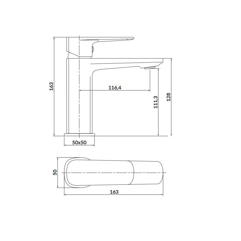 Cersanit Larga bateria umywalkowa  złota
