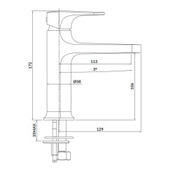 Cersanit Inverto bateria umywalkowa  czarna