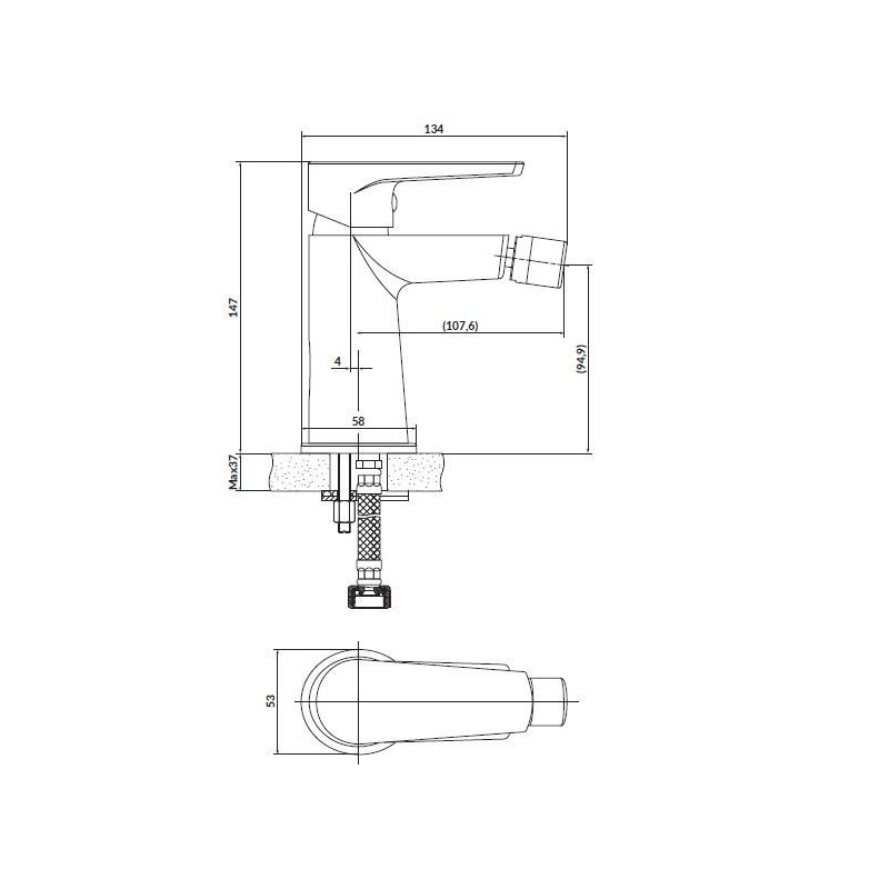 Cersanit Moduo bateria bidetowa chromowana