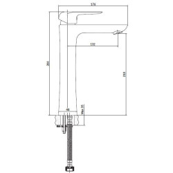 Cersanit City bateria umywalkowa wysoka chromowana