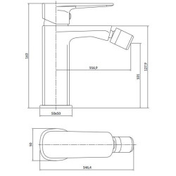 Cersanit Larga bateria bidetowa czarna
