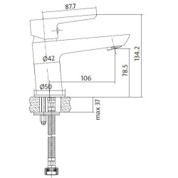 Cersanit Mille bateria umywalkowa czarna