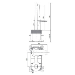 Cersanit Inverto bateria umywalkowa podtynkowa chrom