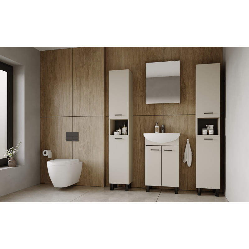 Szafka łazienkowa z umywalką defra Novelty D50 kaszmir