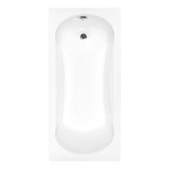 Besco wanna prostokątna Aria ProSafe 140x70 z syfonem chrom i nóżkami