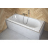 Besco wanna prostokątna Intrica Slim 150x75 z syfonem chrom i nóżkami