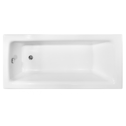 Besco wanna prostokątna Talia Slim 170x75 z syfonem chrom i nóżkami