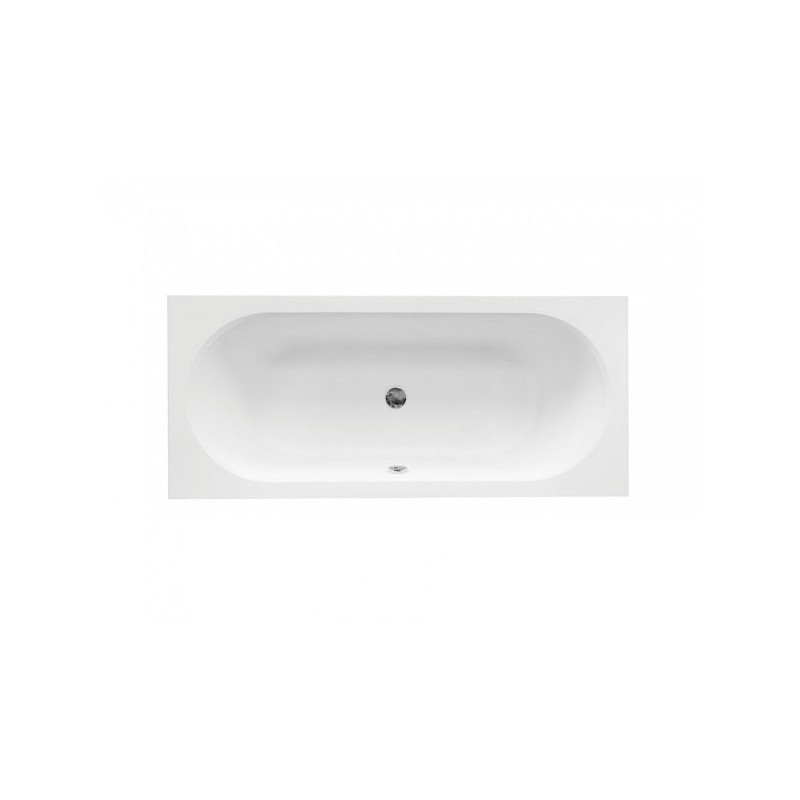 Besco wanna prostokątna Vitae Slim 160x75 z syfonem chrom i nóżkami