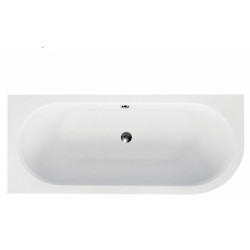 Besco wanna asymetryczna Avita lewa 160x75 z syfonem chrom i nóżkami