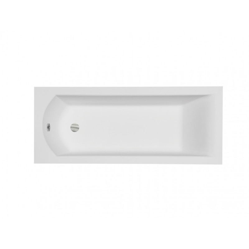 Besco wanna prostokątna Shea 140x70 z syfonem chrom i nóżkami