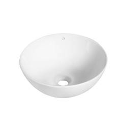 Laveo Sabi umywalka nablatowa ceramiczna biała