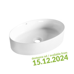 Laveo Desna umywalka nablatowa ceramiczna biała