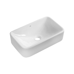Laveo Kvadrato umywalka nablatowa ceramiczna biała