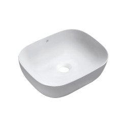 Laveo Mogami umywalka nablatowa ceramiczna biała