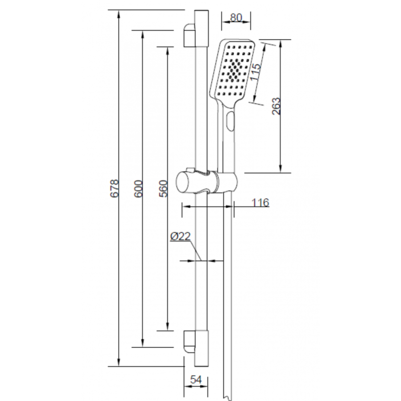 Invena Midnight zestaw natryskowy na drążku black gold rose