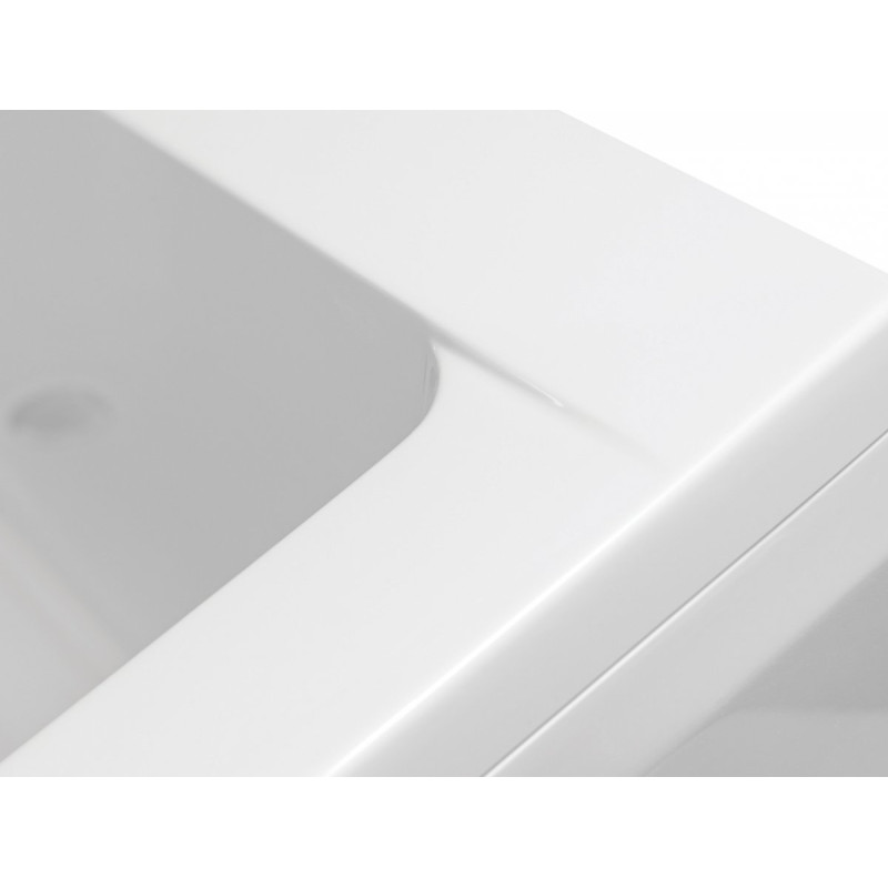 Besco wanna prostokątna Quadro 180x80 z syfonem chrom i nóżkami