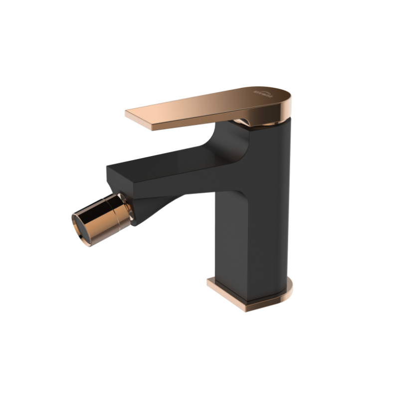 Invena Midnight bateria bidetowa Black/ Gold Rose