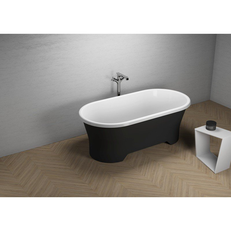 Wanna wolnostojąca Amona Nero 150x75 cm