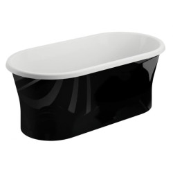 Wanna wolnostojąca akrylowa Amona New Czarny Połysk 150x75 cm