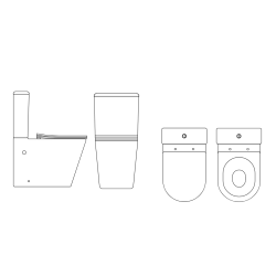 Lavita Kompakt WC Neptun bezrantowy z deską wolnoopadającą
