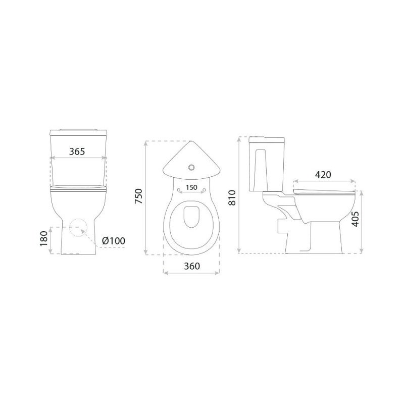 Lavita Kompakt narożny Bartolini bezrantowy z deską białą